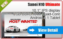 10.1 inch Quad Core Android tablet Sanei N10 ultimate
