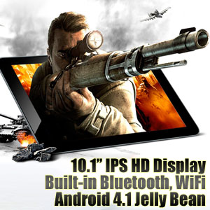 10.1 inch IPS Bluetooth Android Tablet PC KNC MD1003 with Gifts Pack
