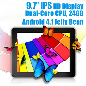 9.7 inch IPS Display Android 4.1 Tablet PC TEK976 WiFi 24GB with Gifts Pack