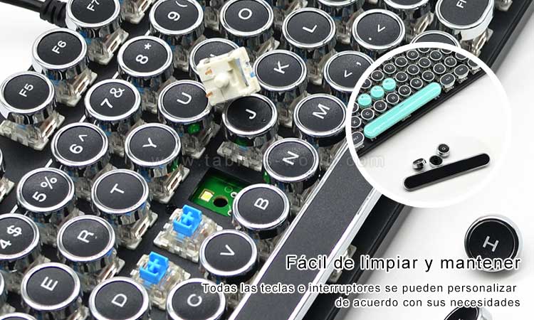Cada tecla de este teclado mecánico real puede quitar y reemplazar 
