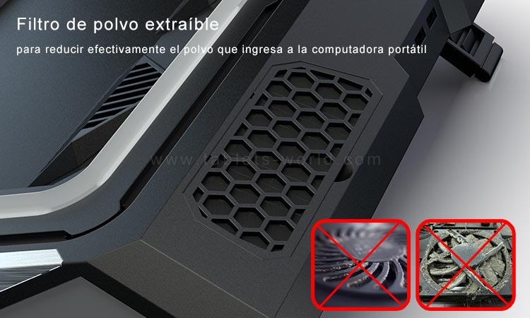 El filtro de polvo del enfriador GT300 puede proteger mejor su computadora portátil para juegos