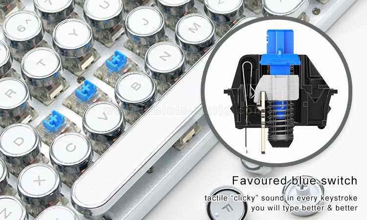 G87 Gaming Keyboard using Cherry MX Blue Switch Shafts