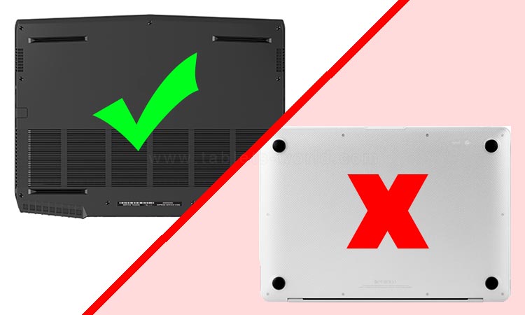 GT300 Cooling stand is compatible with laptops with heat dissipation holes at the bottom