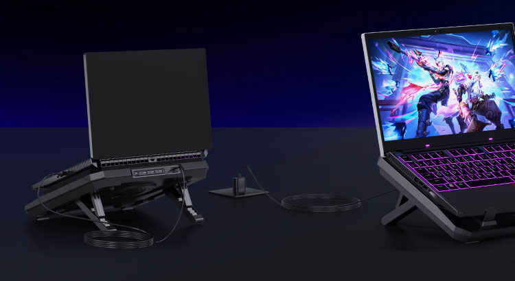 IETS GT350 laptop cooling base is powered by USB