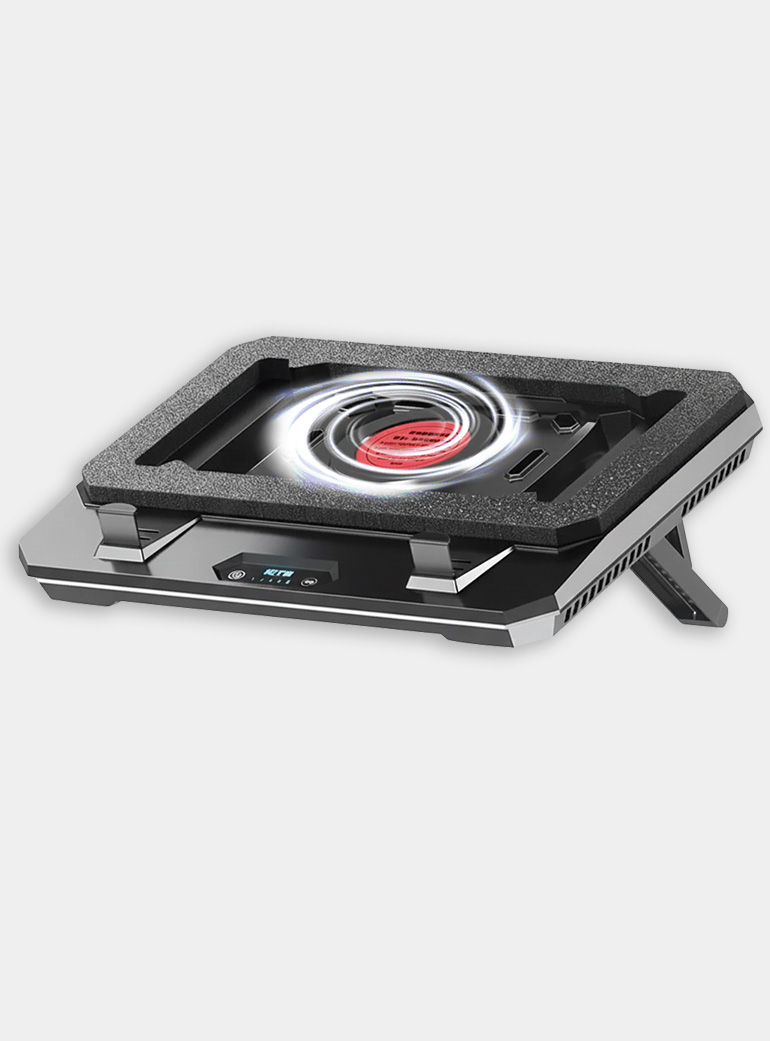 4000RPM High Speed Turbo Fan Performance Laptop Cooling Base, Sealing Foam for Max Heat Dissipation