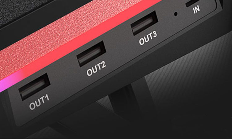 GT500v2 cooling fan also comes with USB hub function with 3 standard USB ports