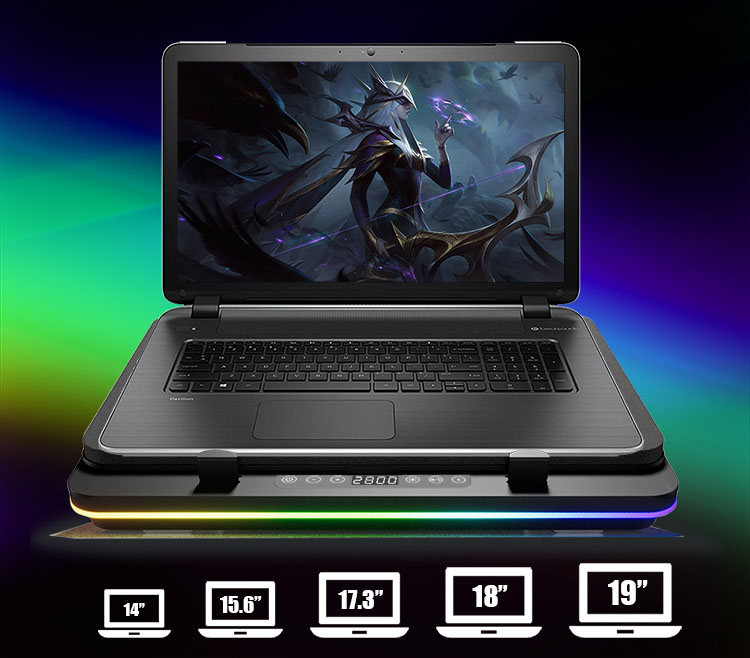 IETS GT600 B0/V1/V2 coolers are compatible with 14-inch to 19-inch laptops