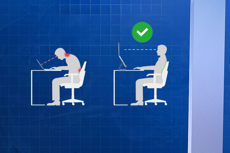 MEMO FL08 laptop cooling tray is 7-level height adjustable