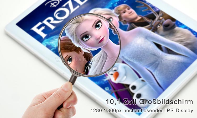 K10 Kids Tab verfügt über einen 10,1-Zoll-HD-IPS-Touchscreen 1280 * 800px 