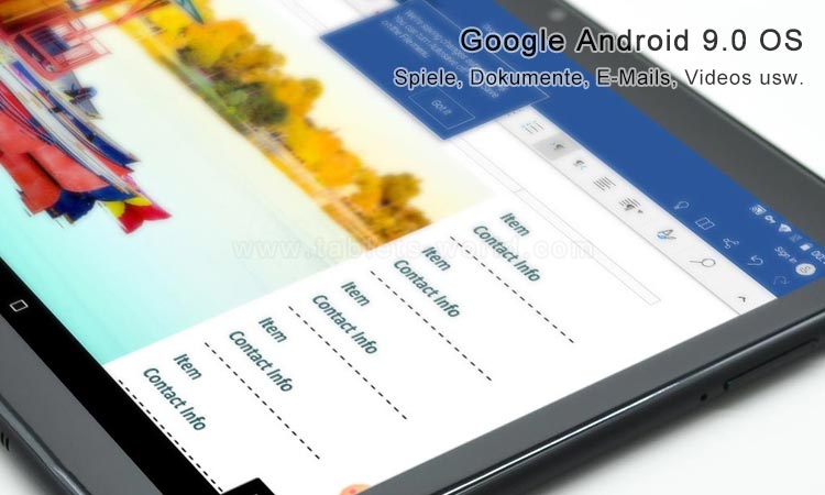 T10 3G MID führt das Betriebssystem Google Android 9.0 Pie aus