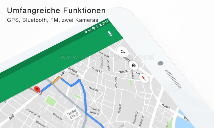 T8 Tab 8in ist ein GPS-Tablet-PC und unterstützt Bluetooth FM Doppelkameras 