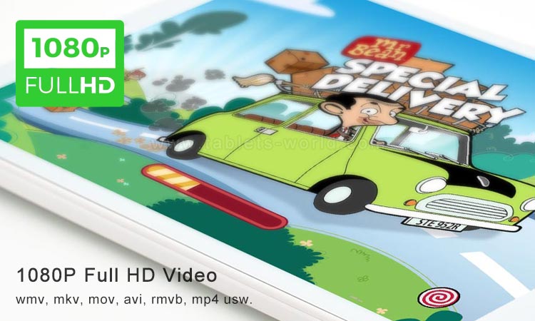 Der T8-Tablet-Computer unterstützt die Wiedergabe von Full-HD-Videos mit bis zu 1080P