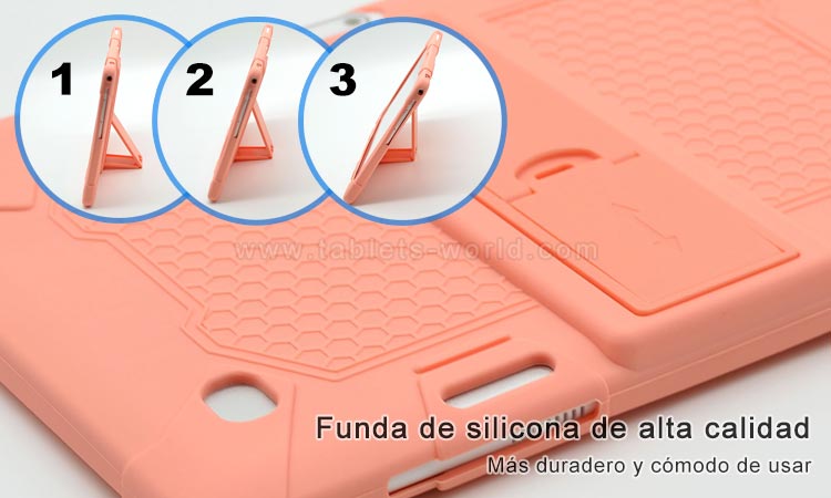 K10 Tab niños viene con una cubierta de silicona a prueba de polvo y caídas 