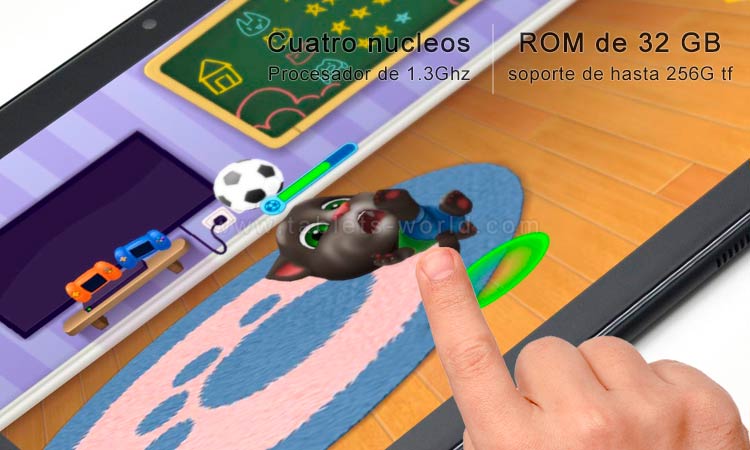 El T10 es una tableta de cuatro núcleos con CPU de 2 GB de RAM y 32 GB 