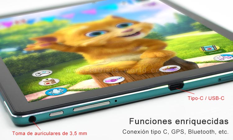 La tableta T106 10 Core admite GPS Bluetooth con puertos tipo C 