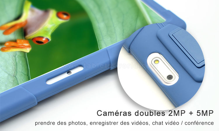 K10 Tab a une caméra avant 2MP et une caméra arrière 5MP pour chat vidéo / conférence 