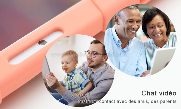 Tab Enfants K10 prend en charge le réseau 4G LTE rapide à l'avant et à l'arrière deux caméras 