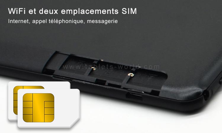T10 est une tablette sans fil wifi et également une tablette de téléphone 3G qui prend la carte SIM 