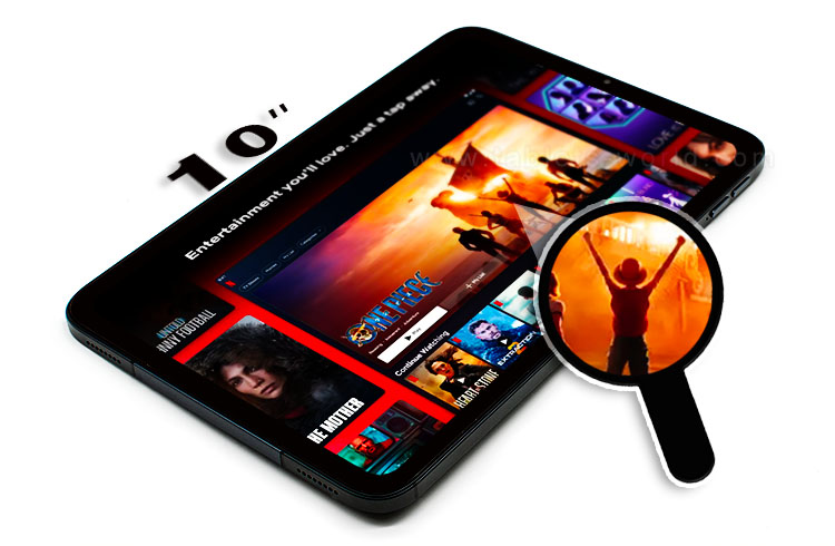 HD10 Air tablet has a 10-inch in-cell display which is thin and light
