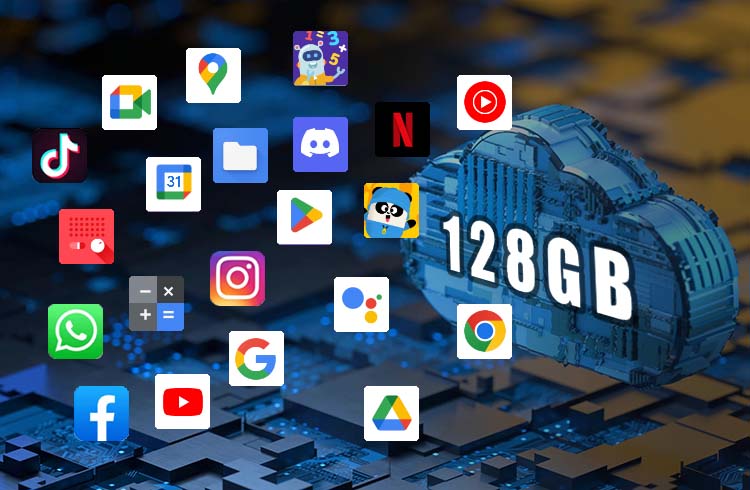 There is 128GB storage in the HD10 Air Android tablet