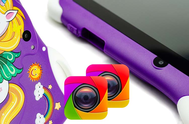 There is a front and a rear dual cameras in Joy Tab kids tablet