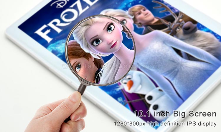 K10 Kids Tab has a 10.1 inch HD IPS touch screen 1280*800px