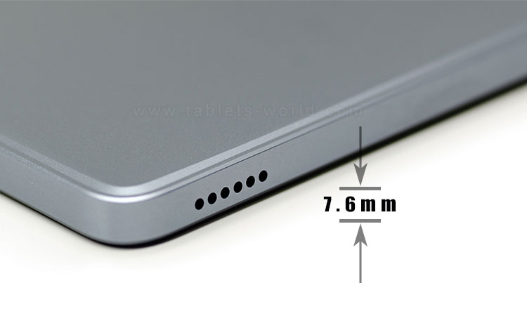 M10 HD Pad uses one-piece metallic cover and has only 7.6mm thickness