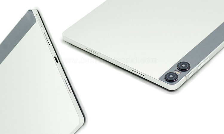 There are 4 loud speakers on M11 Google Anroid 13 tablet computer