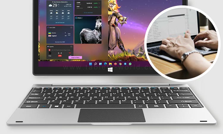 t101 win11 pad comes with a detachable keyboard