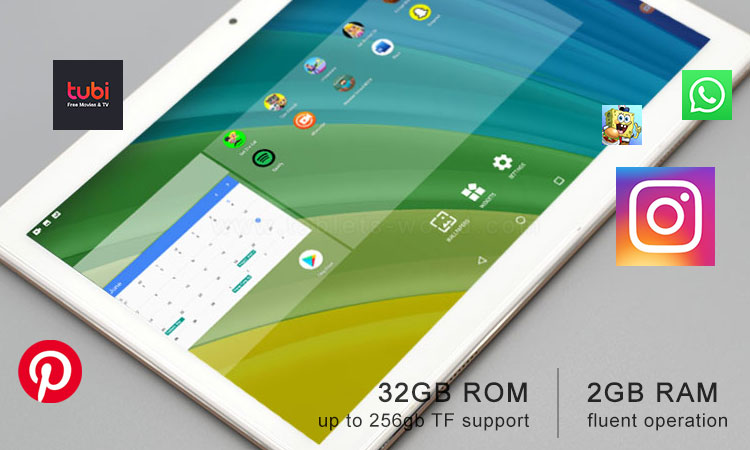 t101pro 9.0 pie pad supports up to 256gb tf card