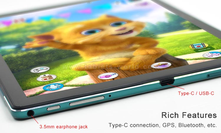 T106 10 Core tablet supports GPS Bluetooth with Type-C ports