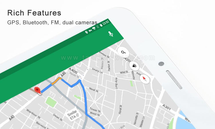 T8 Tab 8in is a GPS tablet pc and supports bluetooth fm dual cameras