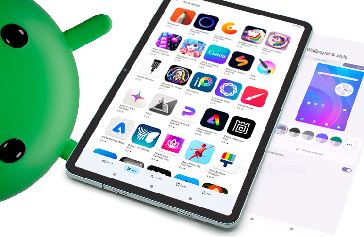 Tab Plus tablet pc is running Google Android 14 operating system